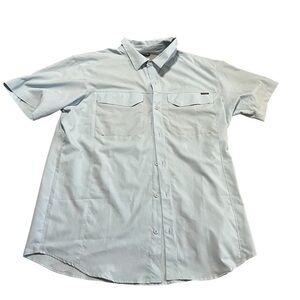 Columbia Men's Casual Blue Button Down Shirt Size Large Vented Outdoor Fishing